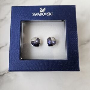 Swarovski Purple Heart Earrings